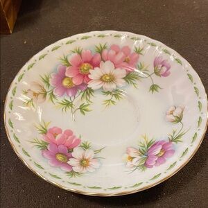 Royal Albert Pink and White Floral Saucer